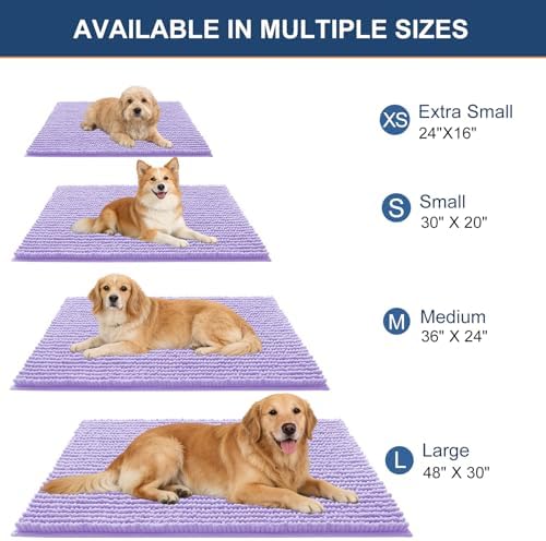 OLANLY Dog Door Mat for Muddy Paws 47x17, Extra Absorbent Chenille Mud Mat - Image 2