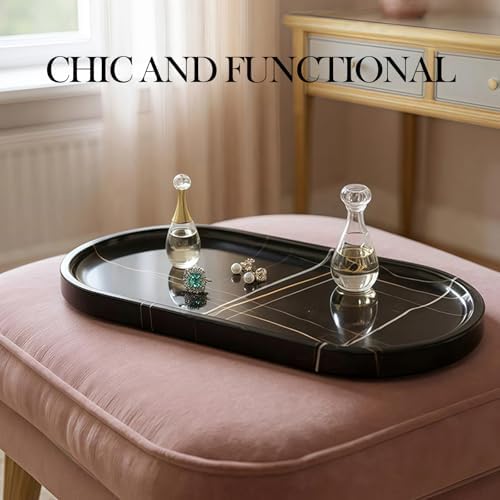 Koville Natural Black Marble Tray, Catchall - Image 6
