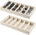 Juexica 2 Pcs Velvet Sunglass Trays 6 Grids Sunglasses Organizer by Juexica
