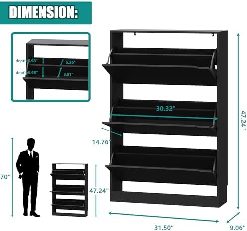 Xixini Shoe Storage Cabinet for Entryway - Image 2