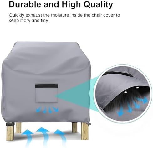 2 Pack Outdoor Patio Chair Covers Waterproof 29"Wx30"Dx36"H - Image 6