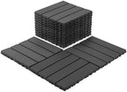 12" Patio Deck Tile, Patio Flooring, 44 Packs Deck Tiles Interlocking Outdoor by Zjjseloru