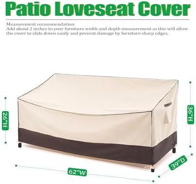 F&J Outdoors 2-Seater Patio Loveseat/Couch Covers - Image 2
