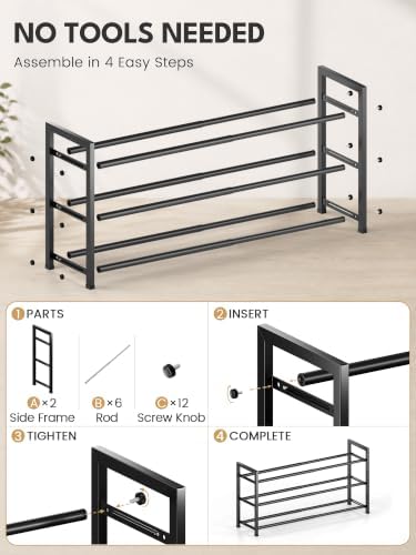 Bumusty 3 Tier Expandable Shoe Rack - Image 6