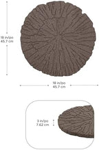 Tierra Verde 4-Pack 18”x18” Cracked Log Rubber Stepping Stones - Image 4
