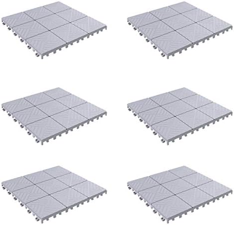 Pure Garden Polypropylene Deck Tiles, Covers 5.5sqft by PureGarden