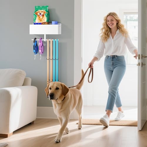 Dog Leash Holder for Wall, Dog Leash Hooks, Pet Stuff Organizer - Image 2