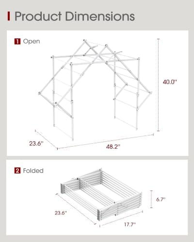 Sakugi Foldable Clothes Drying Rack, 48.2" W, Stable Arch Structure - Image 3
