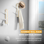 TIOPGHAD 2-Pack Small Vertical Wall Mount Coat Rack - Image 2