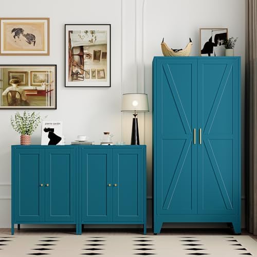 Bevivog 61" Farmhouse Metal Storage Cabinet - Image 6