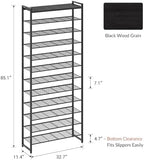 12 Tier Shoe Rack Organizer for 48-60 Pairs, Tall Metal Shoe Storage Shelf - Image 3