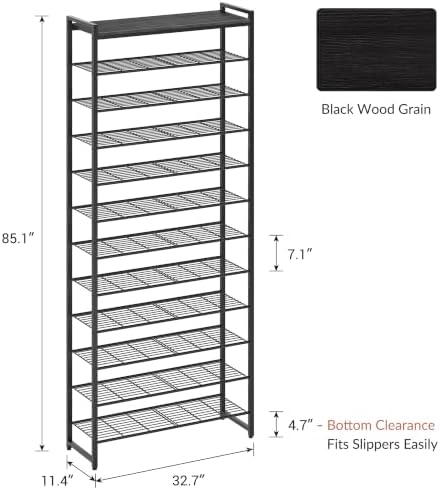 12 Tier Shoe Rack Organizer for 48-60 Pairs, Tall Metal Shoe Storage Shelf - Image 3