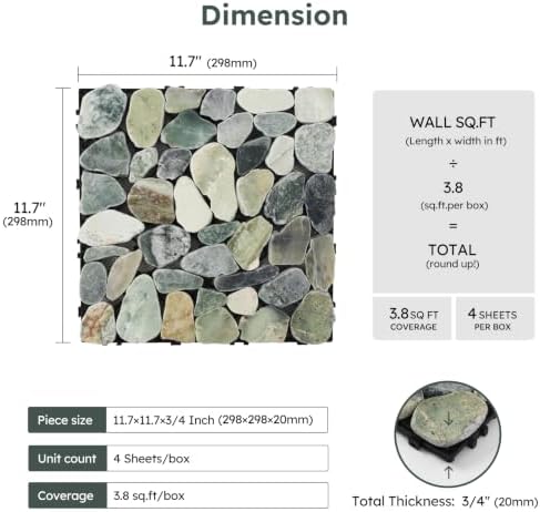 Diflart Natural Stepping Stones Deck Tiles - Image 3