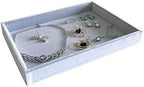 Stackable Tray Grey Velvet Premium Quality Jewelry Small Collections Organizer - Image 2