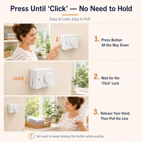 Retractable Clothesline 2X16.7 ft – Heavy-Duty 44 lb, Rust-Proof Stainless Steel - Image 3