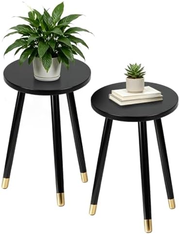 2-Pack Mid Century Plant Stand for Indoor Plants, Modern Metal Flower Pot by Bbteroiu
