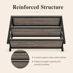 BON AUGURE 47In Entryway Table, 3-Tier Shelf Sofa Console Table - Image 5