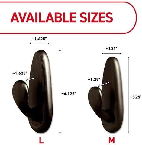 Command Medium Bronze Forever Classic Hooks, 2 Hooks, 4 Strips - Image 2