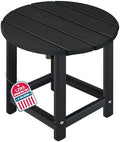 LZRS Round Adirondack Patio Side Table End Table, Outdoor Side Tables by LZRSPET