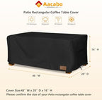 Waterproof Outdoor Coffee Table Cover, Rectangular Patio Small Side Table Cover - Image 3