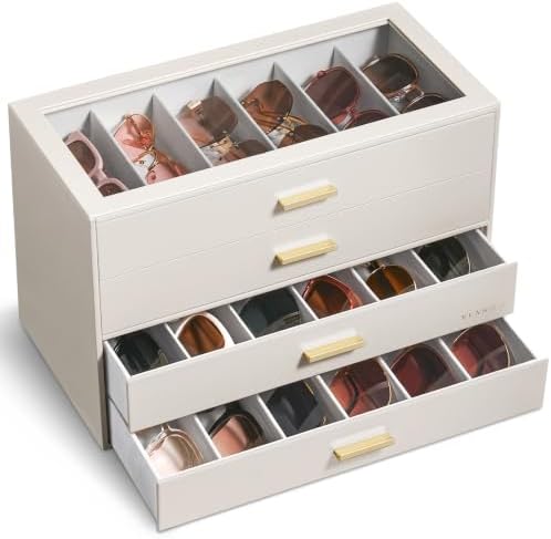 VLANDO 24-Slot Sunglasses Organizer Case by VLANDO