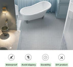Plastic Interlocking Deck Tiles, 60 Pack, Pebble Design 12"x12" Waterproof - Image 7
