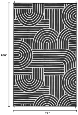 Garvee Reversible Rainbow Outdoor Rug 6x9 - Image 2