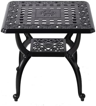 21" Cast Aluminum Outdoor Side Table, Small Patio Table, Outdoor Coffee Tables - Image 6