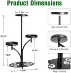 3 Tier Metal Plant Stand Indoor, - Image 2