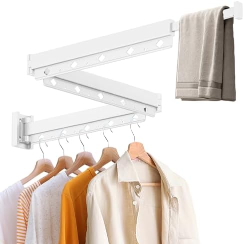 Clothes Drying Rack, Laundry Drying Rack Wall Mount by iMonse