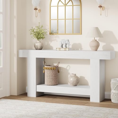 GarveeHome 63" Farmhouse 2-Tier Console Table - Image 4