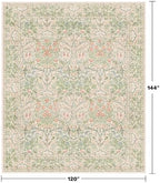 Vintage Washable Beige Green 10x12 Rug - Image 2