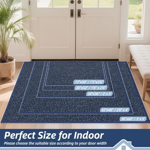 BEQHAUSE Dirt Trapper Door Mat 20" x 32", Non-Slip Washable Doormats - Image 2