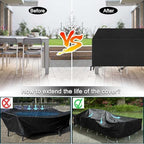 Outdoor Patio Furniture Covers Waterproof 80" L x 56" W x 38" H Rectangular - Image 5