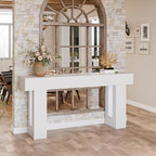 Tribesigns 63-Inch Long Console Table, Farmhouse Wooden Sofa Table Behind The - Image 4