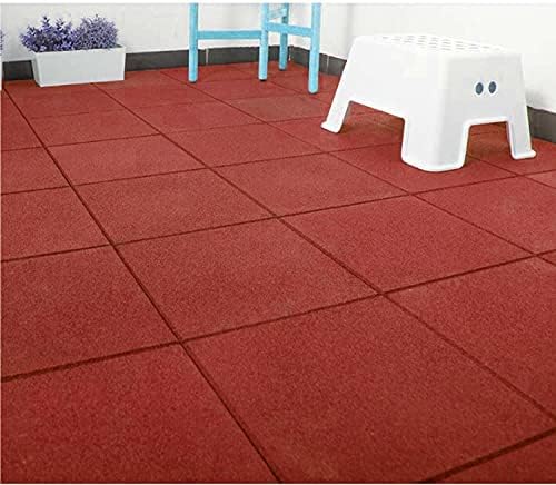MYOYAY 4 Pack Interlocking Tiles 20"x20"x1" Heavy Duty Rubber Tile Green by MYOYAY