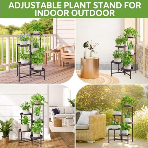 iDavosic.ly 5 Tier Large Plant Stand Indoor Outdoor, 10 Inch Tray - Image 2