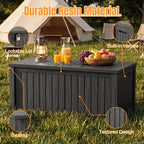 Outdoor Storage Box, 260 Gal Waterproof Resin Deck Box w/Support Rod - Image 3