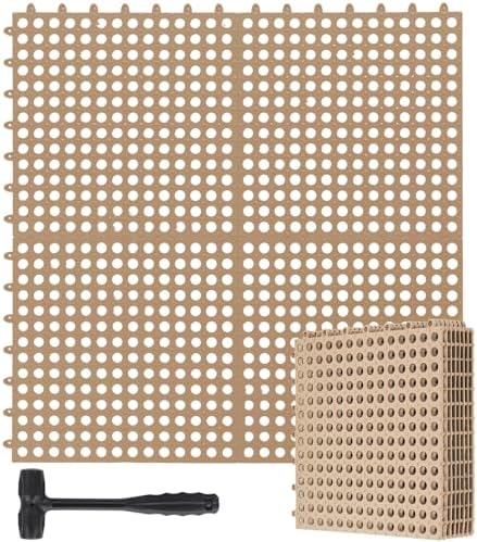Drydiet 8 Pack Drainage Tiles Modular Interlocking Floor Tiles by Drydiet