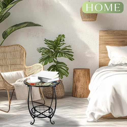 Cinnvoice Outdoor Side Table Small End Patio Porch Table - Image 5