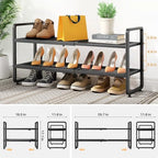 Expandable Metal Shoe Rack for Closet, Entryway & Garage - Image 3