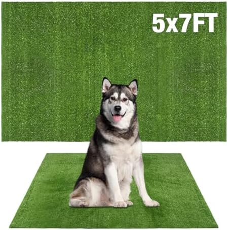 GLOBREEN Pet Artificial Grass 5FT X 7FT, Fake Grass Turf Carpet by WelcomeGLOBREEN