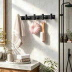 Coat Rack Wall Mounted with 5 Hooks, Heavy Duty Stainless Steel Wall Hooks - Image 3