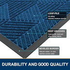 Smiry Front Door Mat Outside Entrance, Low Profile Rubber Doormat - Image 4