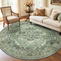 RELEANY Washable Area Rug, Round 6ft by RELEANY