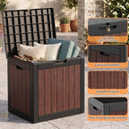 40 Gallon Outdoor Deck Box, Lockable Waterproof Resin Storage Container - Image 7