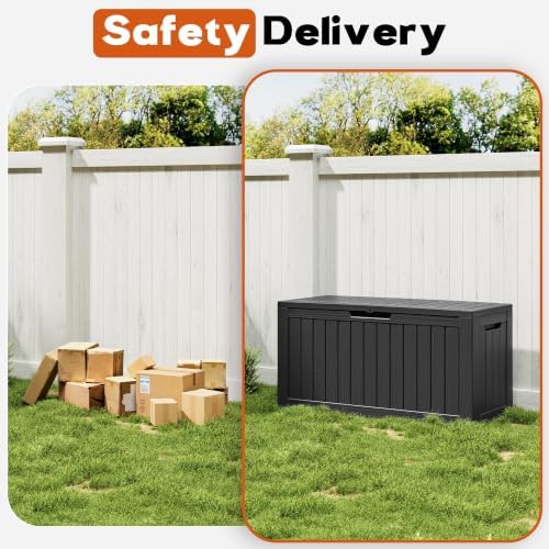 Outdoor Storage Box, Resin Deck Boxes Indoor and outdoor, Waterproof Storage - Image 5