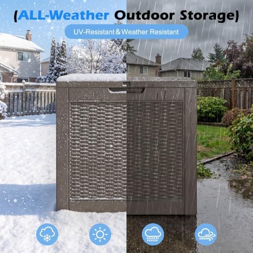 Outdoor Storage Box Waterproof, 30 Gallon Deck Box - Image 4