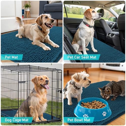 OLANLY Dog Door Mat for Muddy Paws 30x17, Super Absorbent Chenille Mud Mat - Image 7