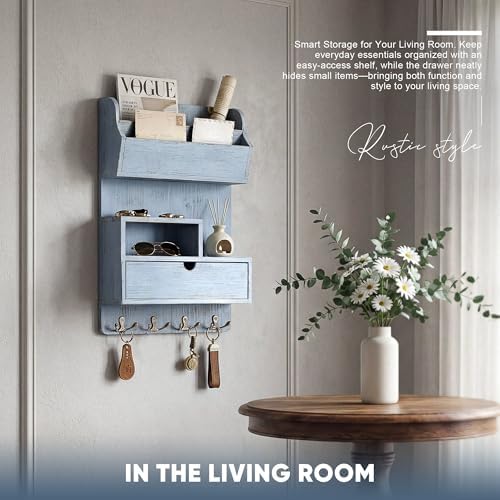 Rebee Vision Pine Wood Key Holder Wall Mount - Image 4
